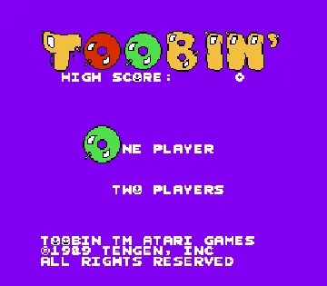 Toobin' (USA) (Unl) screen shot title